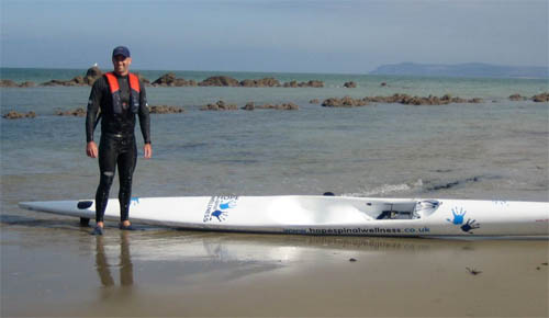 Ian Wynne Surf ski channel crossing Ian Wynne Surf ski channel crossing